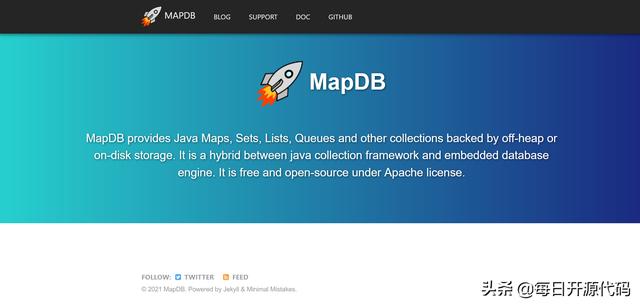 MapDB - 快速易用的嵌入式 Java 数据库引擎