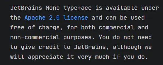 真香！JetBrains 推出编程字体 Mono，开源免费可商用